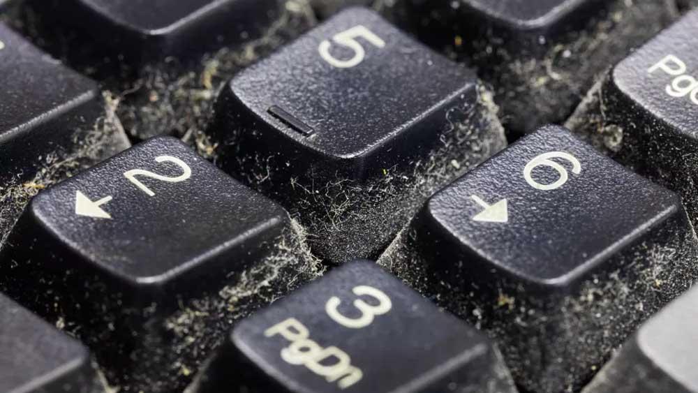 Dirt on the keyboard