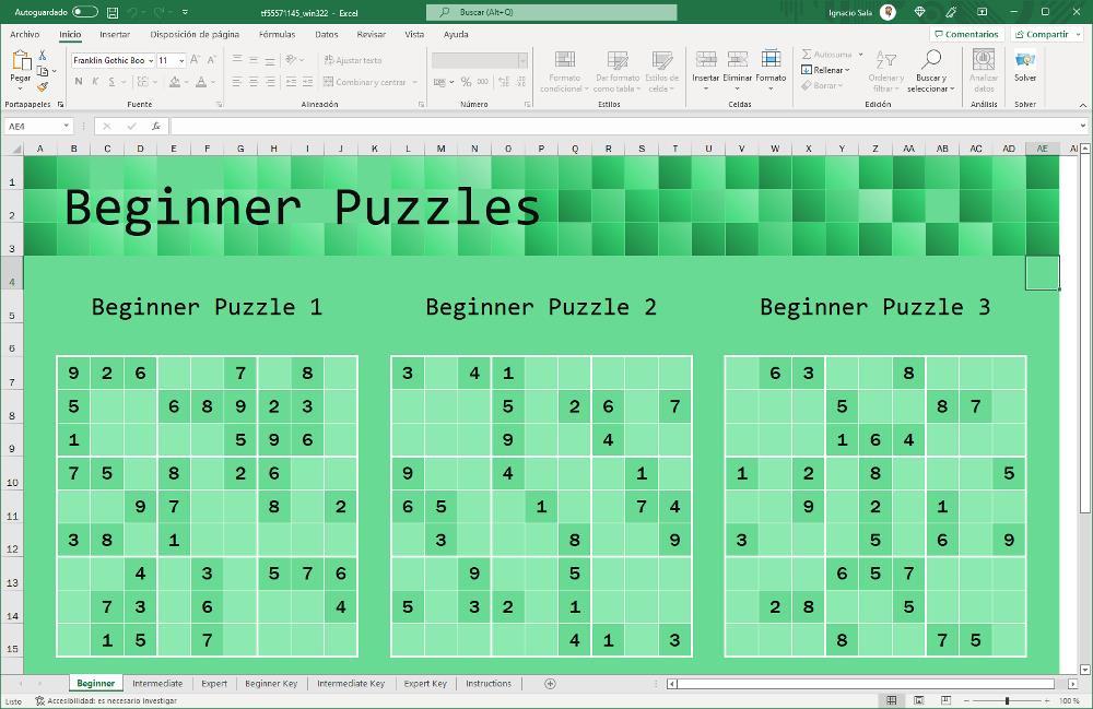 Sudoku for Excel