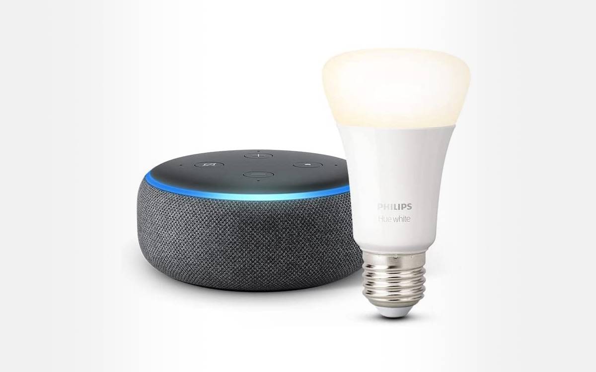 Echo Dot 3 assistant pack with Philips Hue bulb