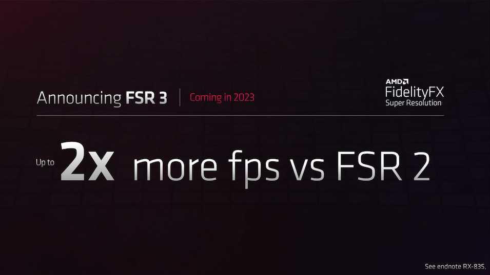 AMD FSR 3 Conference