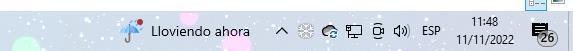 snowing taskbar