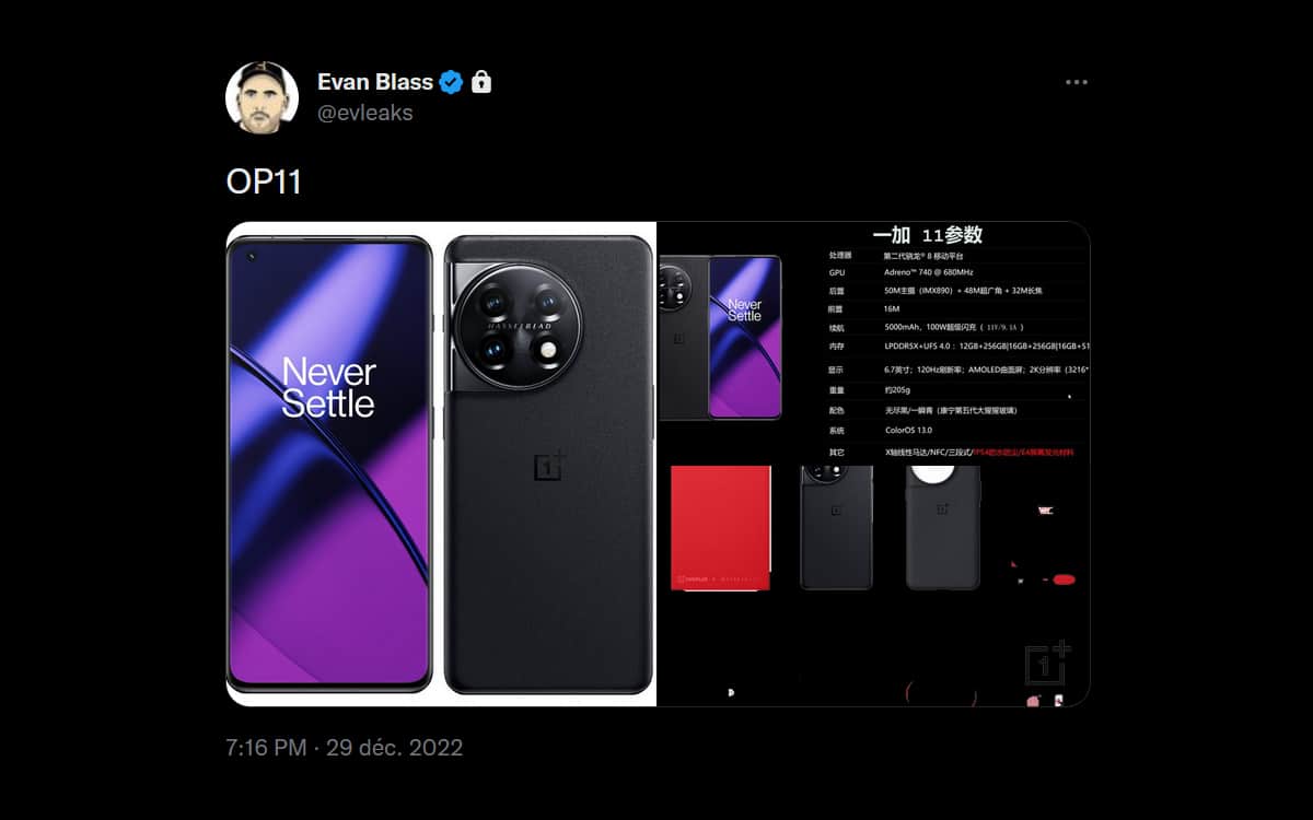 oneplus 11 leak tweet