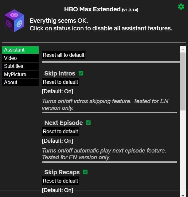 hbo max extension