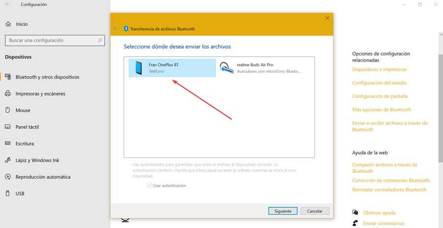 Bluetooth file transfers in Windows 10