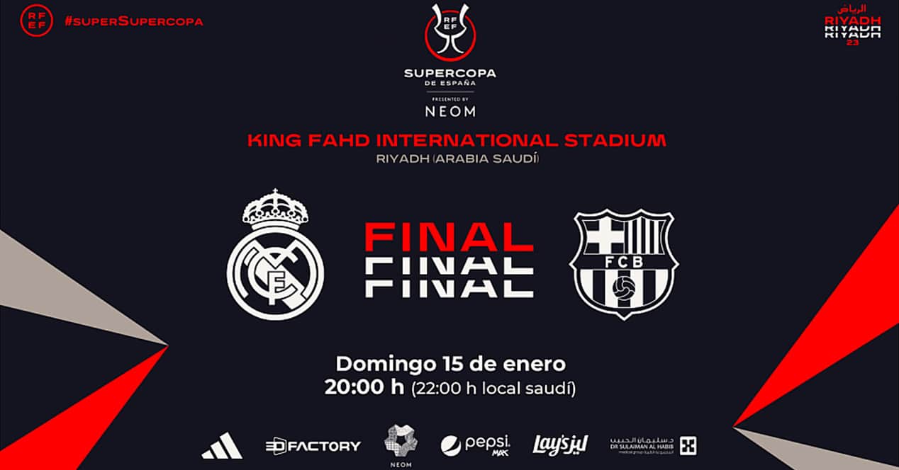See Spanish Super Cup final Real Madrid vs Barcelona