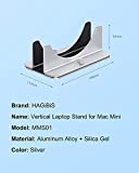 Hagibis Vertical Stand for Mac Mini Aluminum Alloy Non-slip Laptop Stand Support M1 Chip Mac Mini MC25 Pro