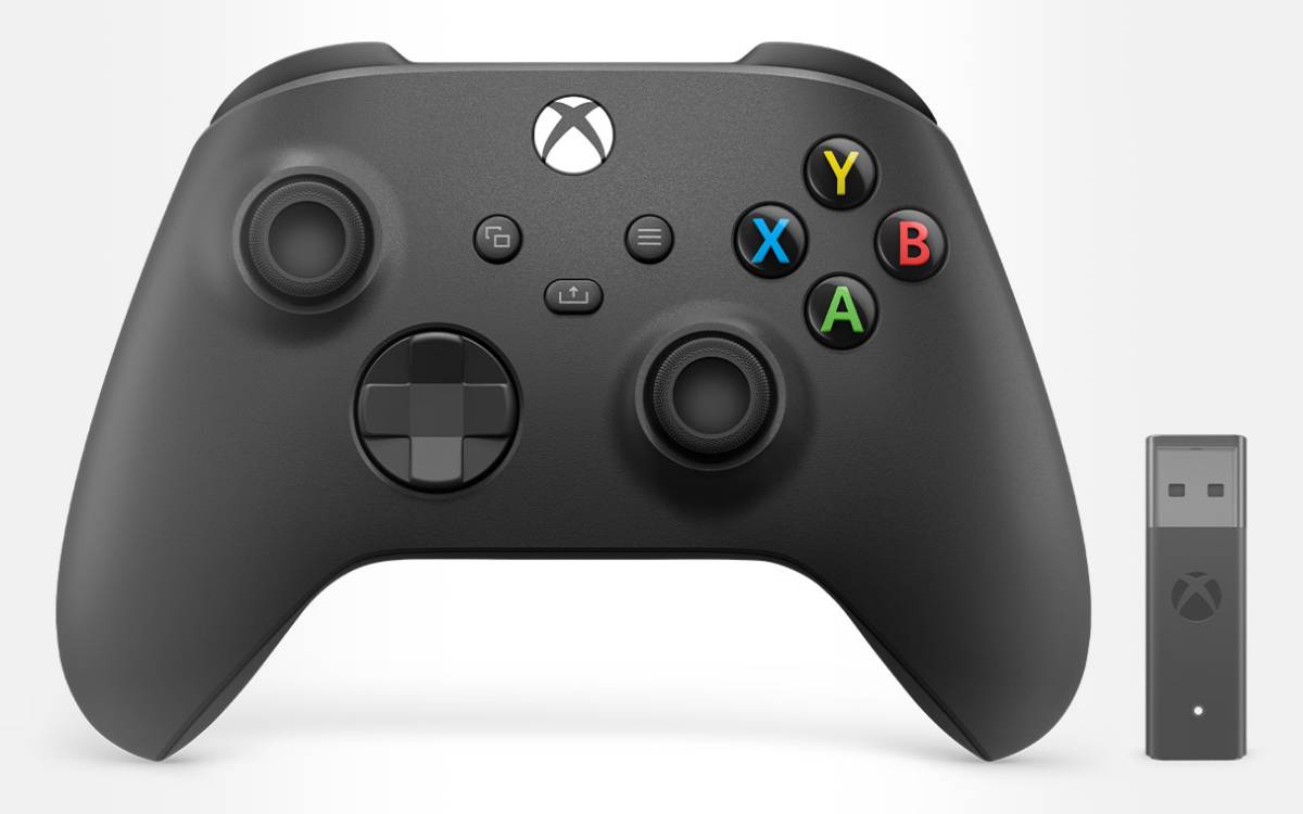 Xbox controller with wireless adapter