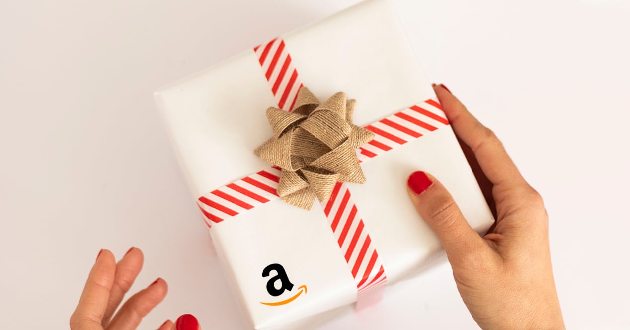 Gift box with Amazon logo