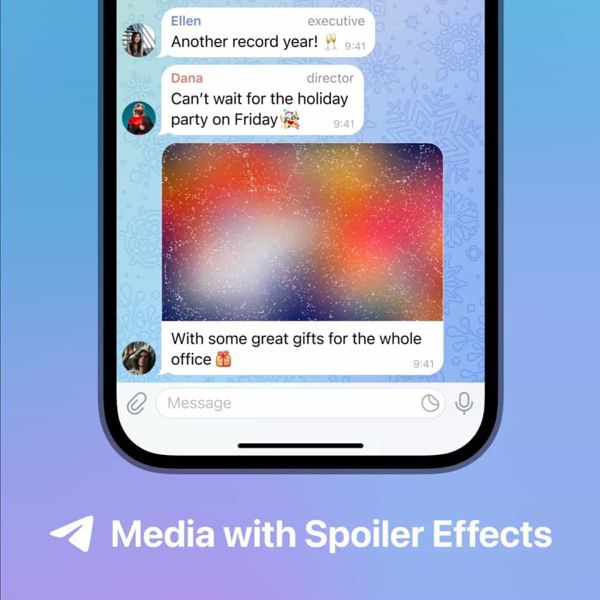 spoilers for images and videos on Telegram