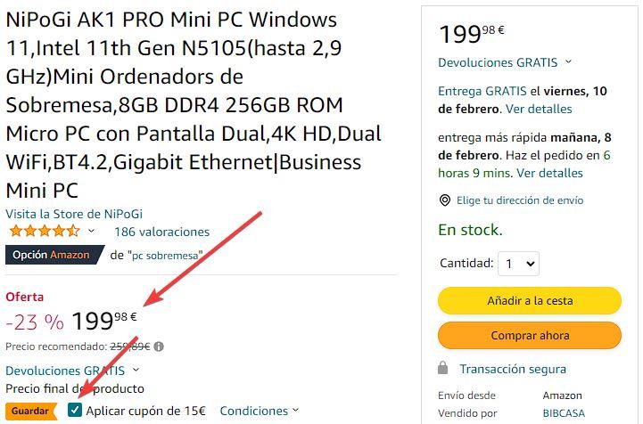 NiPoGi AK1 PRO Mini PC - Discount