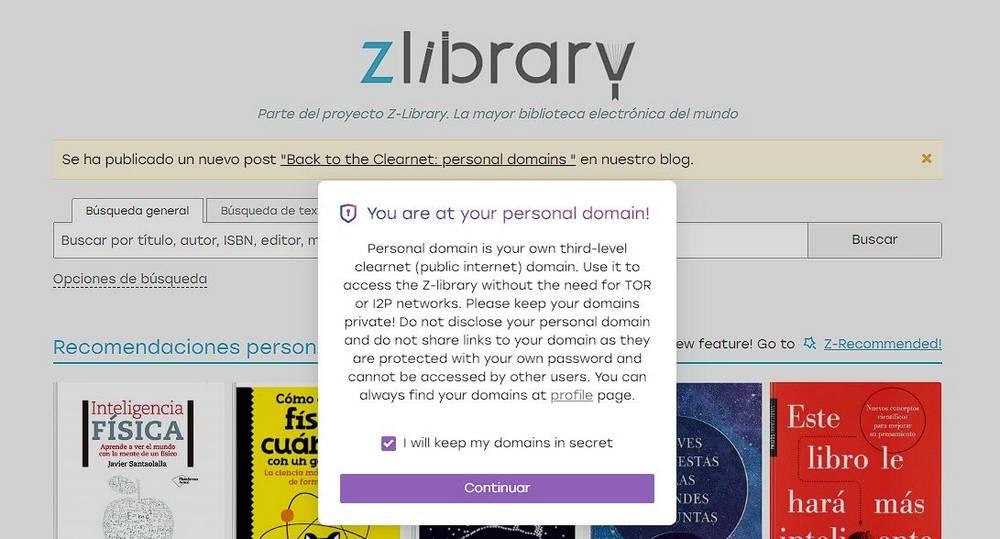 Z-Library Custom Domain