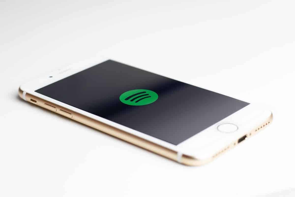 iPhone, Spotify logo