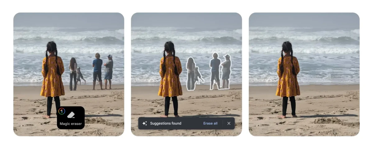 This is how the magic eraser of Google Photos works