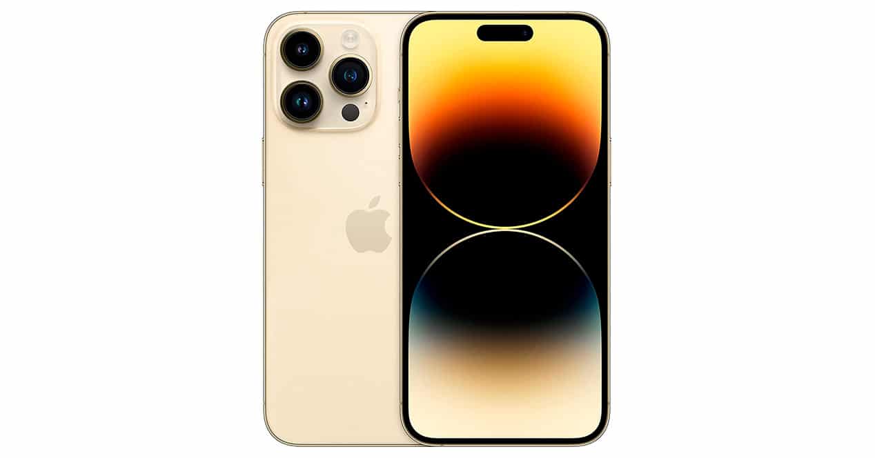 The iPhone 14 Pro Max with gold color