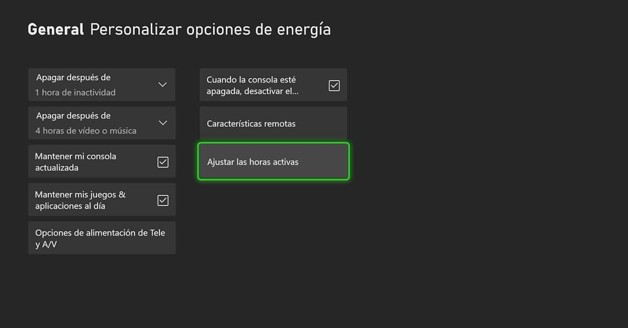Xbox Energy Active Hours