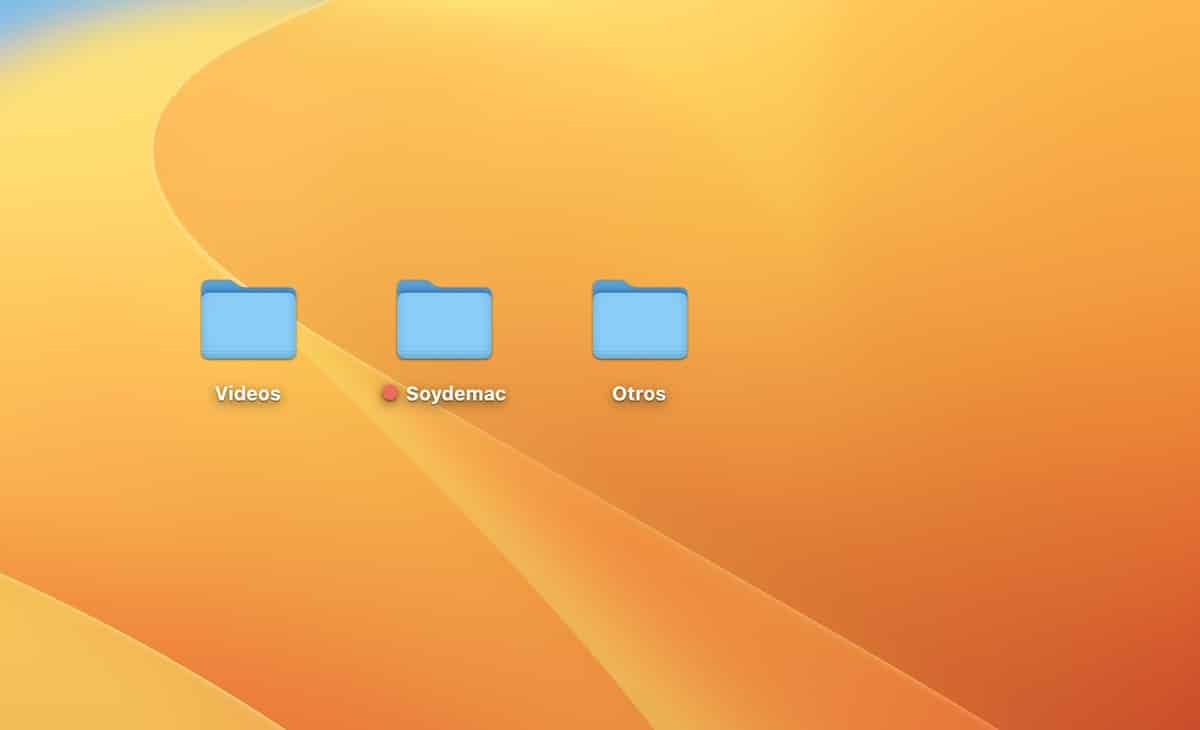 labels change the color of folders on Mac