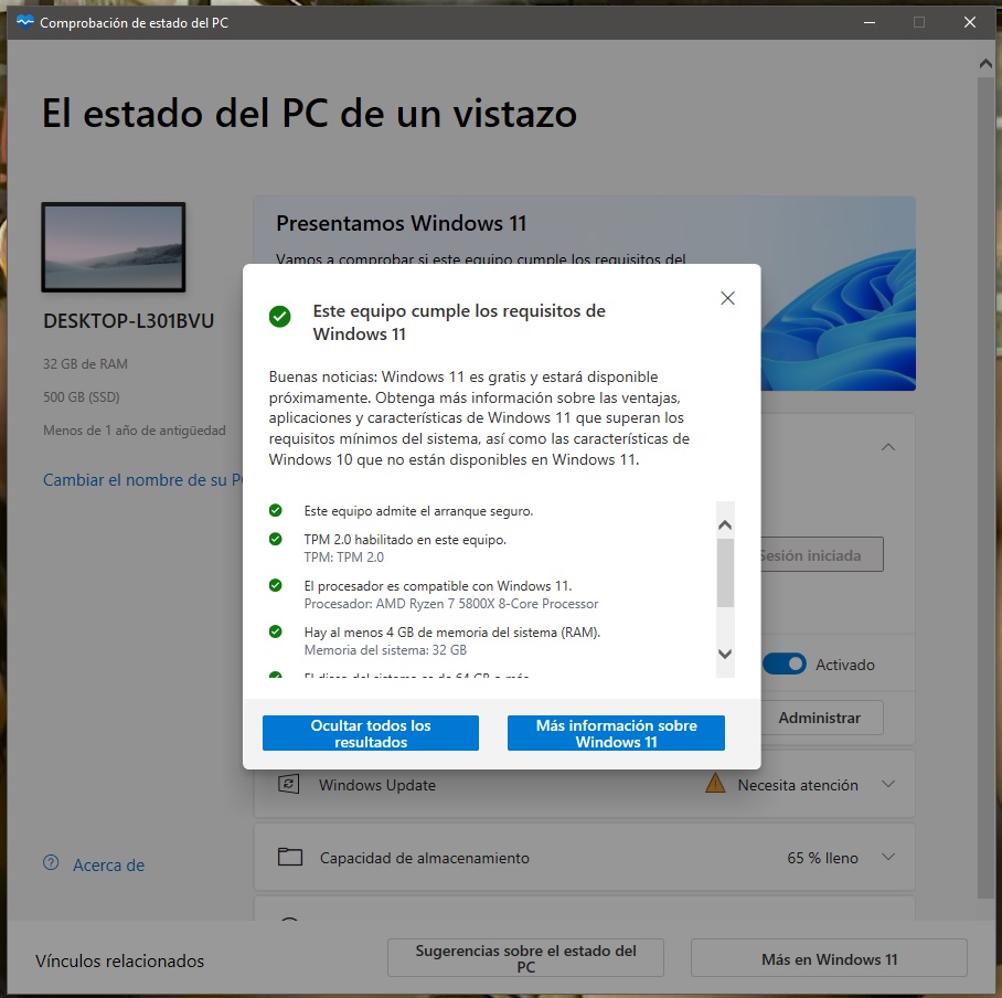Windows 11 requirements test