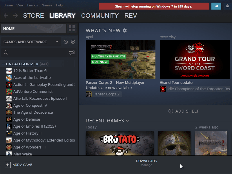Steam on Windows 7