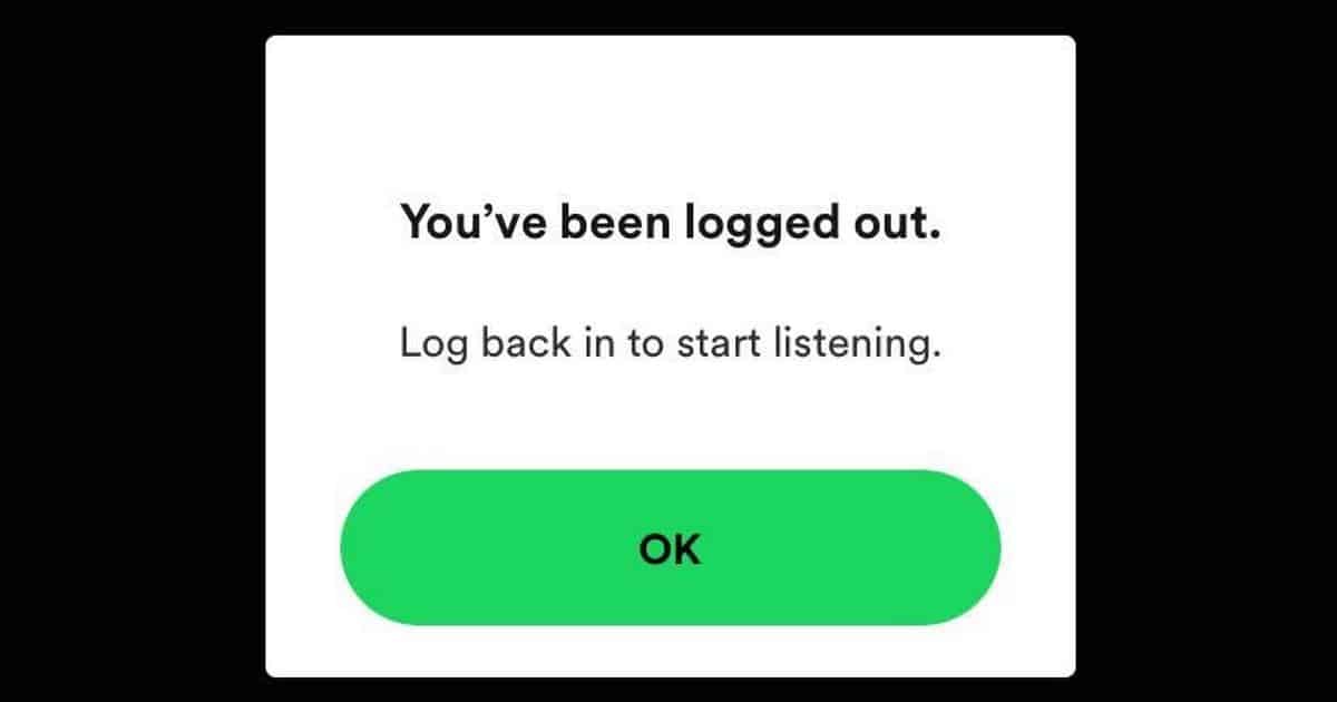 You can log out of Spotify to solve problems with the application