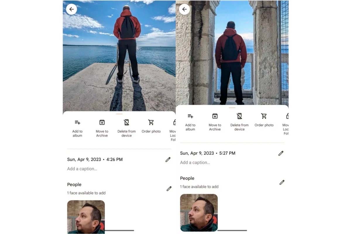Google Photos recognizes you... also from behind