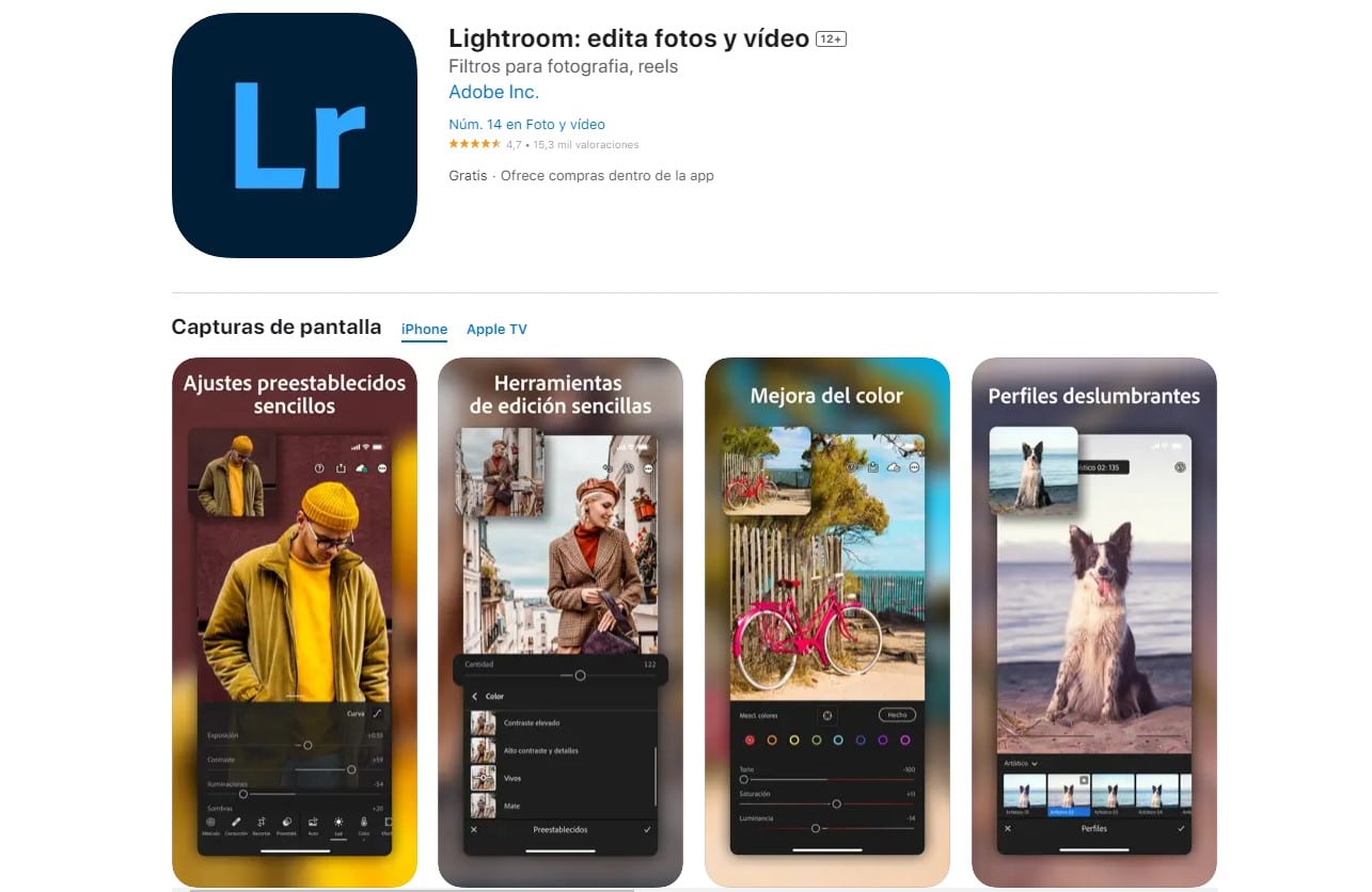 Lightroom is Adobe's photo editor for iPhone