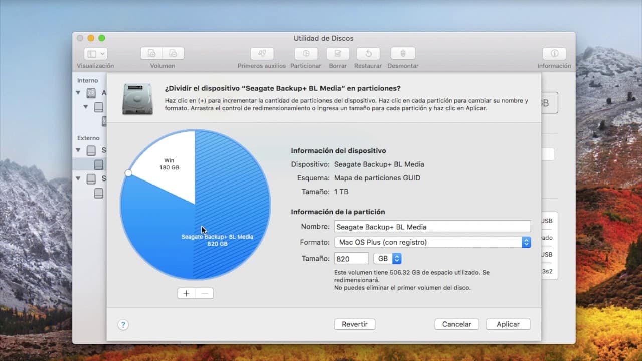 Creating partitions on a Mac hard drive.