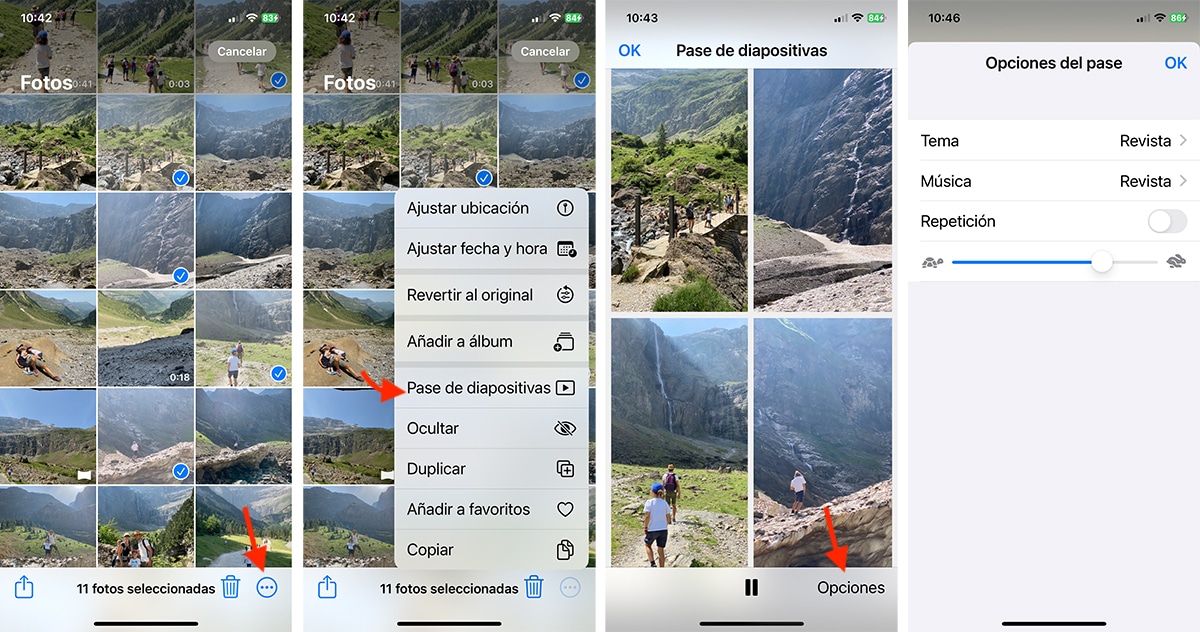 how to make a slideshow on iphone