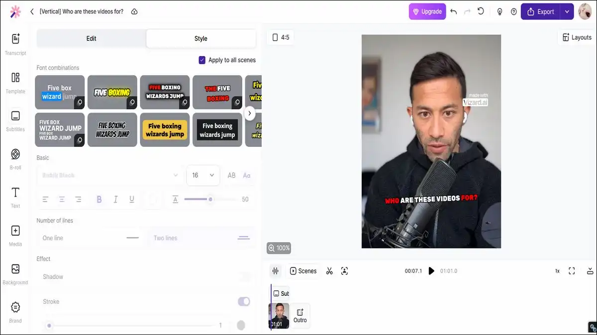 Vizard AI Video Editing