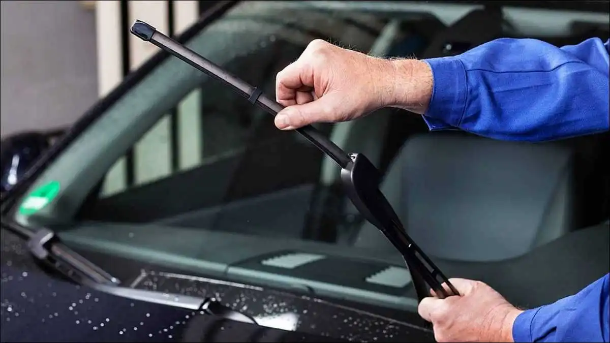 Car wiper blades installation at AutoZone